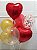 Balão Buquê Coração Vermelho e Dourado - 9 Unidades - Imagem 3