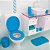 Assento Sanitário Oval Almofadado Astra Azul - Astra - Imagem 2