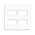 Placa 4x4 para 4 Módulos Distanciados Bianco Pro Branco Alumbra - Imagem 1