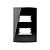 Placa 4X2 para 2 Módulos Inova Pro Class Black Piano Alumbra - Imagem 1