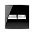 Placa 4X4 para 2 Módulos Inova Pro Class Black Piano Alumbra - Imagem 1