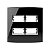 Placa 4X4 para 4 Módulos Inova Pro Class Black Piano Alumbra - Imagem 1