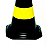 Cone de PVC 50CM 50007 Amarelo e Preto Carbografite - Imagem 2