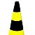 Cone de PVC 50CM 50007 Amarelo e Preto Carbografite - Imagem 3