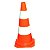 Cone de Sinalização 75CM Laranja/Branco 010219110 Carbografite - Imagem 1