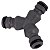 Derivação Y em Plástico para 3 Engates Rápidos para Mangueiras 1/2", 5/8" e 3/4" 78504000 Tramontina - Imagem 1