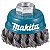 Escova de Aço 75MM Tipo Copo Trançado D-55170 Makita - Imagem 1