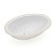 Cuba de Embutir sem Mesa sem Ladrão Oval 495x330MM Branco Incepa - Imagem 2