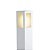Poste Alumínio Quadrado 50CM PA-150BR 1 Lâmpada E27 Branco Ideal - Imagem 2