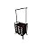 Arara com Cesto e Dispensers Organizadores 162 x 82 x 44cm Preta Secalux - Imagem 1