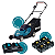 Cortador de Grama a Bateria 430MM 36V DLM431Z com 4 Baterias e Carregador Makita 017236 - Imagem 1