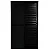 Porta Balcão Veneziana 210x120 3 Folhas Vidro Liso Alumínio Preto 6520 Esquadrisul - Imagem 1