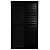 Porta Balcão Veneziana 210x150 3 Folhas Vidro Liso Alumínio Preto 6521 Esquadrisul - Imagem 1