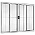 Janela de Correr 120x150 4 Folhas com Grade Vidro Liso Alumínio Branco 5937 Esquadrisul - Imagem 1