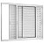 Janela Veneziana 120x150 3 Folhas sem Grade Vidro Liso Alumínio Branco 5956 Esquadrisul - Imagem 1