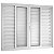 Janela Veneziana 100x200 6 Folhas sem Grade Vidro Liso Alumínio Branco 5967 Esquadrisul - Imagem 1