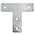 Placa Reta de Junção T 40x95x150x2,5MM Aço Galvanizado 854 Minubras - Imagem 1