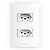 Conjunto 4x2 com 2 Tomadas 2P+T 20A Branco Inovapro Alumbra 850579 - Imagem 1