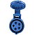 Tomada de Acoplar Industrial Azul 3P+N+T 16 A 220-250Vca 9H Tramontina 984217 - Imagem 3