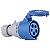 Tomada de Acoplar Industrial Azul 3P+N+T 32 A 220-250Vca 9H Tramontina 984224 - Imagem 1