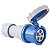 Tomada de Acoplar Industrial Azul 3P+N+T 125 A 220-250Vca 9H Tramontina 984279 - Imagem 1