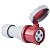Tomada de Acoplar Industrial Vermelho 2P+T 125 A 380-415Vca 9H Tramontina 984286 - Imagem 1