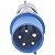 Plugue Industrial Azul 3P+N+T 32 A 220-250Vca 09H Tramontina 984149 - Imagem 3
