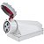 Tomada de Sobrepor Industrial Vermelho 2P+T 125 A 380-415Vca 9H Tramontina 984446 - Imagem 2