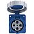 Tomada de Embutir Industrial Azul 3P+T 63 A 220-250Vca 9H Tramontina 984316 - Imagem 4