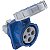 Tomada de Embutir Industrial Azul 3P+T 125 A 220-250Vca 9H Tramontina 984347 - Imagem 4