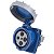 Tomada de Embutir Industrial Azul 3P+T 125 A 220-250Vca 9H Tramontina 984347 - Imagem 5