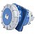 Tomada de Embutir Industrial Azul 3P+T 125 A 220-250Vca 9H Tramontina 984347 - Imagem 6