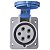 Tomada de Embutir Industrial Azul 3P+N+T 16 A 220-250Vca 9H Tramontina 984293 - Imagem 2
