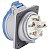Tomada de Embutir Industrial Azul 3P+N+T 32 A 220-250Vca 9H Tramontina 984309 - Imagem 2