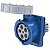 Tomada de Embutir Industrial Azul 3P+N+T 63 A 220-250Vca 9H Tramontina 984323 - Imagem 1