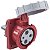 Tomada de Embutir Industrial Vermelho 2P+T 63 A 380-415Vca 9H Tramontina 984330 - Imagem 1