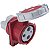 Tomada de Embutir Industrial Vermelho 2P+T 125 A 380-415Vca 9H Tramontina 984361 - Imagem 4