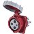 Tomada de Embutir Industrial Vermelho 2P+T 125 A 380-415Vca 9H Tramontina 984361 - Imagem 2