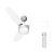 Ventilador Teto 3Pas Bivolt Branco C/Controle Ciclo Inverter 18344 Ventisol 978098 - Imagem 1