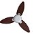 Ventilador Teto Elluz 3Pas Bivolt Tabaco e Cinza C/Controle 12719 Ventisol 973055 - Imagem 6