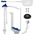 Mecanismo P/Caixa Acoplada Completo Universal Acionamento Lateral Branco MU/KP BR Astra 397442 - Imagem 1