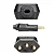 Pino Macho Preto 2P+T 10A C/Prensa Cabos PLD11-3 Margirius 177292 - Imagem 6