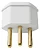 Pino Macho Branco 2P+T 10A C/Prensa Cabos PLD6-3 90º Margirius 130976 - Imagem 4