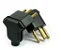 Pino Macho Preto 2P+T 10A C/Prensa Cabos PLD6-3 90º Margirius 130945 - Imagem 2