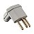 Pino Macho Cinza 2P+T 10A C/Prensa Cabos PLD6-3 90º Margirius 130969 - Imagem 1