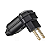 Pino Macho Preto 2P 10A PLD10-2 90º C/Prensa Cabos 177117 - Imagem 1