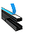 Canaleta Preta 20X10X2000MM S/Divisoria C/Fita Adesiva Profacil 6265 Alumbra - Imagem 1