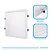 Painel De LED Branco 6500K Quadrado Play ABS 24W De Embutir Bivolt Blumenau 593087 - Imagem 2