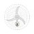 Ventilador Oscilante de Parede Branco 60cm Bivolt Ventisol - Imagem 1