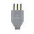 Plug Macho 2P+T 10A 180º Cinza B.Lux - Imagem 1